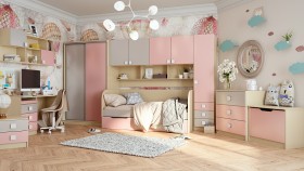 Детская комната Грэйси (Розовый/Серый/корпус Клен) в Называевске - nazyvaevsk.katalogmebeli.com | фото 13