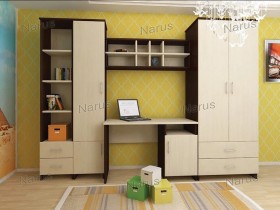 Детская Студент Комплект мебели (Дуб сонома/Белый) в Называевске - nazyvaevsk.katalogmebeli.com | фото