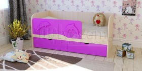 Друзья Кровать детская 2 ящика 1.6 Фиолетовый глянец в Называевске - nazyvaevsk.katalogmebeli.com | фото