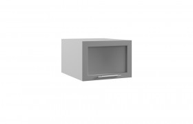 Гарда ГПГС 500 шкаф верхний горизонтальный глубокий со стеклом (Белый/корпус Серый) в Называевске - nazyvaevsk.katalogmebeli.com | фото