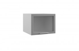 Гарда ГВПГС 600 шкаф верхний горизонтальный глубокий со стеклом высокий (Белый/корпус Серый) в Называевске - nazyvaevsk.katalogmebeli.com | фото