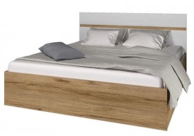 Ким кровать 1,4 (Дуб сонома/белый глянец) в Называевске - nazyvaevsk.katalogmebeli.com | фото