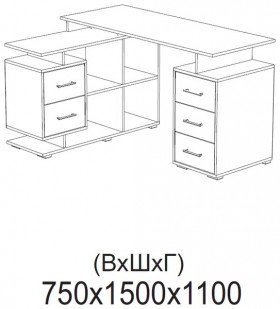 Компьютерный стол угловой СКМУ-3 белый в Называевске - nazyvaevsk.katalogmebeli.com | фото 2