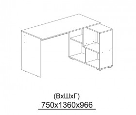 Компьютерный стол угловой СКМУ-3 дуб сонома/белый в Называевске - nazyvaevsk.katalogmebeli.com | фото 3