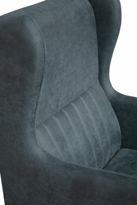 Кресло для отдыха "ЕвроМагнат" (замша дельта серо - синий)/осн. в Называевске - nazyvaevsk.katalogmebeli.com | фото 3
