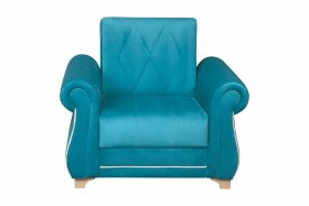 Кресло для отдыха "Порто" (велюр киви бирюза / микровельвет крем) в Называевске - nazyvaevsk.katalogmebeli.com | фото 3