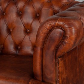Кресло кожаное Лофт Честер-Нью (Коричневый, Рыжий) в Называевске - nazyvaevsk.katalogmebeli.com | фото 4