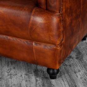 Кресло кожаное Лофт Честер-Нью (Коричневый, Рыжий) в Называевске - nazyvaevsk.katalogmebeli.com | фото 8