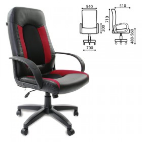 Кресло офисное BRABIX Strike EX-525 (черно-красный) в Называевске - nazyvaevsk.katalogmebeli.com | фото 1