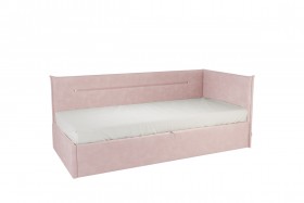 Кровать 0.9 Альба Тахта (Нежно-розовый велюр) в Называевске - nazyvaevsk.katalogmebeli.com | фото 1