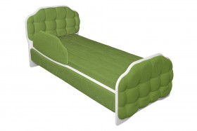 Кровать 160 Атлет 76 Зелёный (мягкий бортик) в Называевске - nazyvaevsk.katalogmebeli.com | фото 1