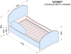 Кровать 160 Атлет 76 Зелёный (мягкий бортик) в Называевске - nazyvaevsk.katalogmebeli.com | фото 2