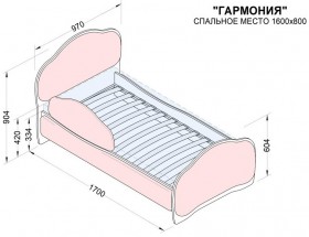 Кровать 160 Гармония 08 Шоколад (мягкий бортик) в Называевске - nazyvaevsk.katalogmebeli.com | фото 2