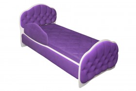 Кровать 160 Гармония 32 Фиолетовый (мягкий бортик) в Называевске - nazyvaevsk.katalogmebeli.com | фото