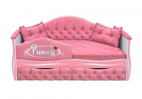 Кровать 160 серии Иллюзия 2 ящика 36 Розовый (мягкий бортик/подушки) в Называевске - nazyvaevsk.katalogmebeli.com | фото