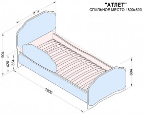 Кровать 180 Атлет 02 Бежевый (мягкий бортик) в Называевске - nazyvaevsk.katalogmebeli.com | фото 2
