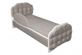 Кровать 190 Атлет Lux 96 Серый (мягкий бортик) в Называевске - nazyvaevsk.katalogmebeli.com | фото