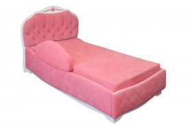 Кровать 190 Гармония Lux 36 Розовый (мягкий бортик) в Называевске - nazyvaevsk.katalogmebeli.com | фото
