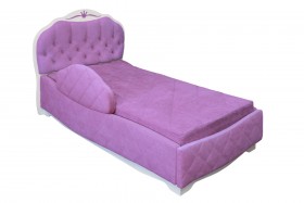 Кровать 190 Гармония Lux 67 Светло-фиолетовый (мягкий бортик) в Называевске - nazyvaevsk.katalogmebeli.com | фото