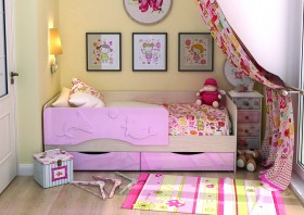 Кровать Алиса КР-812 1,6 Белфорд/Розовый металлик в Называевске - nazyvaevsk.katalogmebeli.com | фото