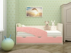 Кровать Бабочки 1,6м (Розовый металлик) в Называевске - nazyvaevsk.katalogmebeli.com | фото