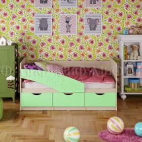 Кровать Бабочки 1,6м (Салат матовый) в Называевске - nazyvaevsk.katalogmebeli.com | фото