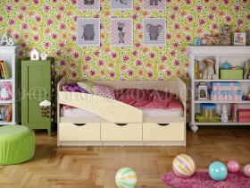 Кровать Бабочки 1,6м (Ваниль матовый) в Называевске - nazyvaevsk.katalogmebeli.com | фото