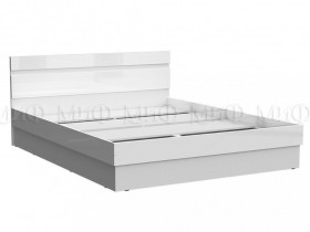 Кровать Челси 1400 (Белый/Белый глянец) в Называевске - nazyvaevsk.katalogmebeli.com | фото