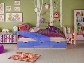 Кровать детская 1,8м Дельфин (Синий металлик) в Называевске - nazyvaevsk.katalogmebeli.com | фото