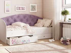 Кровать детская Эльза Белый/Фиолетовый в Называевске - nazyvaevsk.katalogmebeli.com | фото