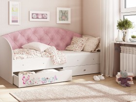 Кровать детская Эльза Белый/Розовый в Называевске - nazyvaevsk.katalogmebeli.com | фото