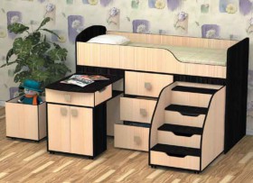 Кровать детская Фея 1.6 Венге/Дуб молочный в Называевске - nazyvaevsk.katalogmebeli.com | фото 6