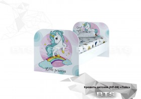 Кровать детская КР-08 Тойс (белый/белый,фотопечать Little Pony) в Называевске - nazyvaevsk.katalogmebeli.com | фото