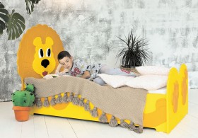 Кровать детская Лева 1.6 Желтый/Оранжевый в Называевске - nazyvaevsk.katalogmebeli.com | фото 1