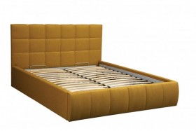 Кровать "Диана" ш. 1400 (Н=1010мм) (жаккард горчица) в Называевске - nazyvaevsk.katalogmebeli.com | фото