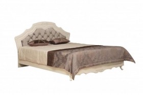 Кровать двойная "Кантри" (вудлайн кремовый/патина/ортопед/1820) в Называевске - nazyvaevsk.katalogmebeli.com | фото