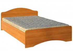 Кровать двойная 1600-1 без матраса (круглые спинки) Вишня Оксфорд в Называевске - nazyvaevsk.katalogmebeli.com | фото 1