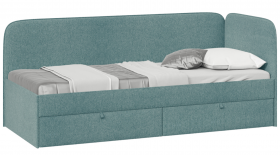 Кровать «Молли» с мягкой обивкой (900) тип 1 (Микровелюр Scandi Indigo 11) в Называевске - nazyvaevsk.katalogmebeli.com | фото