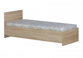 Кровать одинарная 800-2 без матраса (прямые спинки) Дуб Сонома в Называевске - nazyvaevsk.katalogmebeli.com | фото 1