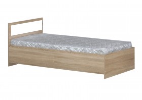 Кровать одинарная 900-2 без матраса (прямые спинки) Дуб Сонома в Называевске - nazyvaevsk.katalogmebeli.com | фото 1