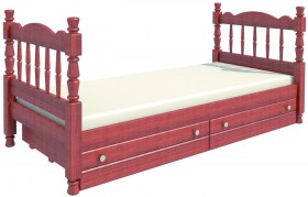 Кровать одинарная Аленка из массива сосны 800*1890 Орех в Называевске - nazyvaevsk.katalogmebeli.com | фото 2