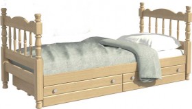 Кровать одинарная Аленка из массива сосны 800*1890 Сосна в Называевске - nazyvaevsk.katalogmebeli.com | фото
