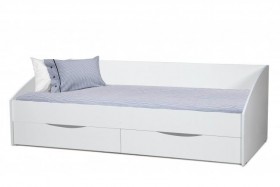 Кровать одинарная "Фея - 3" (симметричная) New/(белый / белый / ДВПО: белый) в Называевске - nazyvaevsk.katalogmebeli.com | фото 1