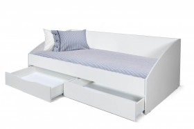 Кровать одинарная "Фея - 3" (симметричная) New/(белый / белый / ДВПО: белый) в Называевске - nazyvaevsk.katalogmebeli.com | фото 3