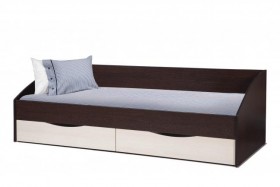 Кровать одинарная "Фея - 3" (симметричная) New (венге / вудлайн кремовый / ДВПО: белый) в Называевске - nazyvaevsk.katalogmebeli.com | фото 1