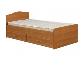 Кровать одинарная с ящиками 800-1 без матраса (круглые спинки) Вишня Оксфорд в Называевске - nazyvaevsk.katalogmebeli.com | фото 1