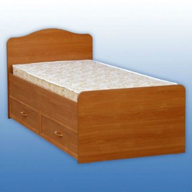 Кровать одинарная 800-2 без матраса (прямые спинки) Дуб Сонома в Называевске - nazyvaevsk.katalogmebeli.com | фото 2