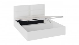 Кровать «Глосс» с мягкой обивкой и подъемным механизмом тип 1 (1400) (Белая) в Называевске - nazyvaevsk.katalogmebeli.com | фото 2