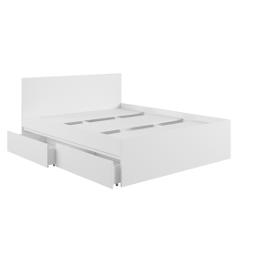 Кровать с ящиками К1.6М Мадера Белый в Называевске - nazyvaevsk.katalogmebeli.com | фото 3