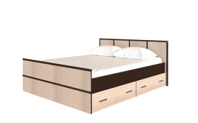 Кровать Сакура с настилом и ящиками 1,4 (Венге/Лоредо) в Называевске - nazyvaevsk.katalogmebeli.com | фото